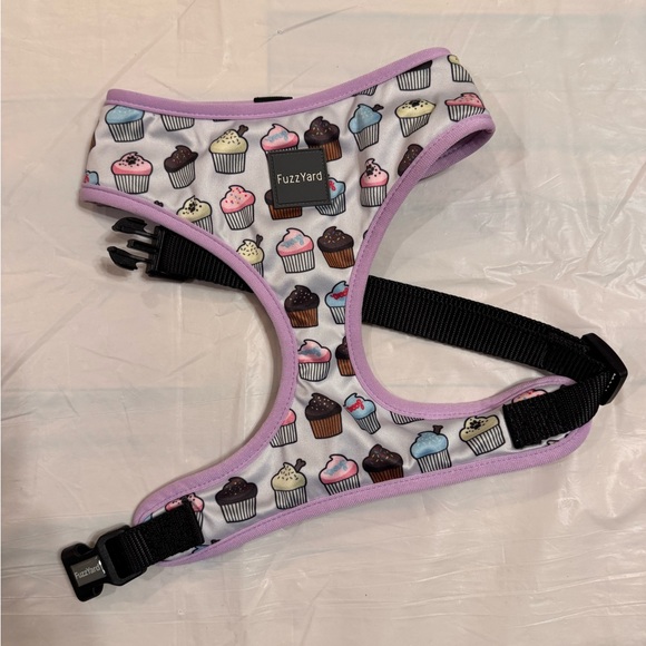 FuzzYard | Purple Cupcake Design Small Dog Harness - Picture 2 of 2